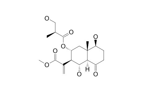 1-BETA,6-ALPHA-DIHYDROXY-8-ALPHA-(3'-HYDROXY-ISOBUTANOYLOXY)-11-CARBOXYMETHYL-EUDESM-11(13)-EN-4-ONE