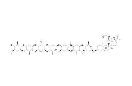 #15;12-O-ACETYL-PERGULARIN-3-O-BETA-D-OLEANDROPYRANOSYL-(1->4)-BETA-D-DIGITOXYPYRANOSYL-(1->4)-BETA-D-DIGITOXYPYRANOSYL-(1->4)-BETA-D-CYMAROPYRANOSYL-(1