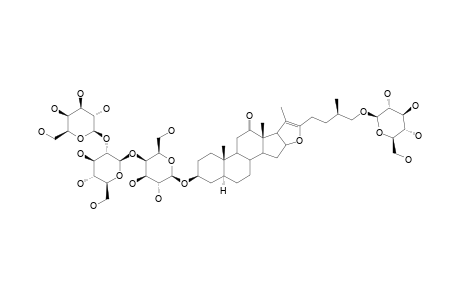 TERRESTROSIN-K;26-O-BETA-D-GLUCOPYRANOSYL-(25R)-5-ALPHA-FUROST-20(22)-EN-12-ONE-3-BETA,26-DIOL-3-O-BETA-D-GALACTOPYRANOSYL-(1->2)-BETA-D-GLUCOPYRAN