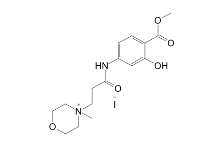 4-{2-[(4-CARBOXY-3-HYDROXYPHENYL)CARBAMOYL]ETHYL}-4-METHYLMORPHOLINIUM IODIDE, METHYL ESTER