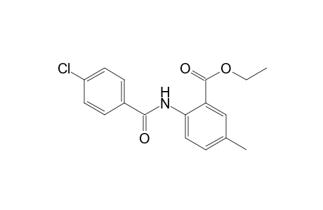 6-(p-chlorobenzamido)-m-toluic acid, ethyl ester