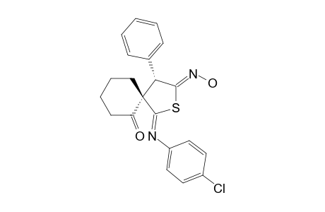 2'-(4-CHLOROPHENYLIMINO)-5'-HYDROXYIMINO-4'-PHENYL-1-OXO-2',3',4',5'-TETRAHYDROSPIRO-[CYCLOHEXANE-2,3'-THIOPHENE]