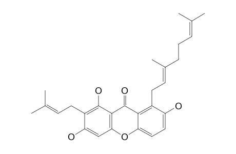 PRUNIFLORONE_P;1,3,7-TRIHYDROXY-2-PRENYL-8-GERANYLXANTHONE