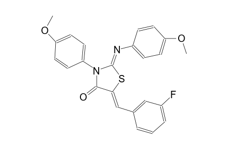 (2Z,5Z)-5-(3-fluorobenzylidene)-3-(4-methoxyphenyl)-2-[(4-methoxyphenyl)imino]-1,3-thiazolidin-4-one