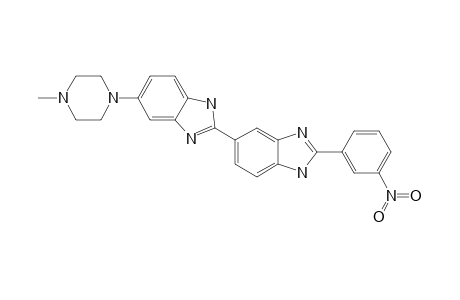 4;3-NITRO-1-[5'-[5''-(4'''-METHYLPIPERAZIN-1'''-YL)-BENZIMIDAZOL-2''-YL]-BENZIMIDAZOL-2'-YL]-BENZENE;5-(4-METHYLPIPERAZIN-1-YL)-2'-(3-NITROPHENYL)-2,5'-BI-1H-B