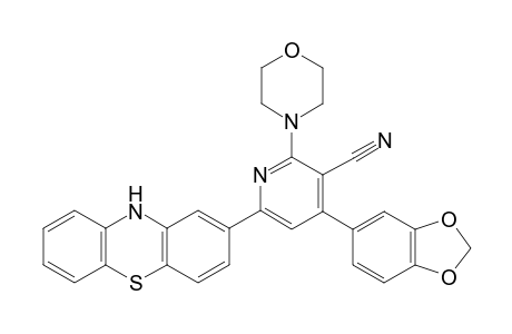 3-Cyano-4-(benzo[d][1,3]dioxol-5-yl)-2-morpholino-6-(10H-phenothiazin-8-yl)pyridine