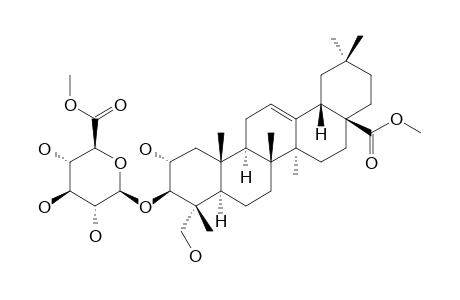 #5;METHYL-MASLINATE-3-O-(6-O-METHYL-BETA-D-GLUCURONOPYRANOSYL);METHYL-2-ALPHA,3-BETA-DIHYDROXY-3-O-(6-O-METHYL-BETA-D-GLUCURONOPYRANOSYL)-OLEAN-12-EN-28-OATE