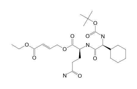 (S)-((E)-4-ETHOXY-4-OXOBUT-2-ENYL)-5-AMINO-2-((S)-2-(TERT.-BUTOXYCARBONYLAMINO)-2-CYCLOHEXYLACETAMIDO)-5-OXOPENTANOATE