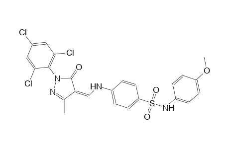 N-(4-methoxyphenyl)-4-({(Z)-[3-methyl-5-oxo-1-(2,4,6-trichlorophenyl)-1,5-dihydro-4H-pyrazol-4-ylidene]methyl}amino)benzenesulfonamide