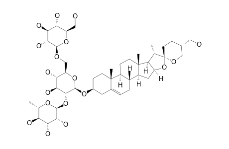 (25S)-27-HYDROXY-SPIROST-5-EN-3-BETA-YL-O-ALPHA-L-RHAMNOPYRANOSYL-(1->2)-O-[BETA-D-GLUCOPYRANOSYL-(1->6)]-BETA-D-GLUCOPYRANOSIDE