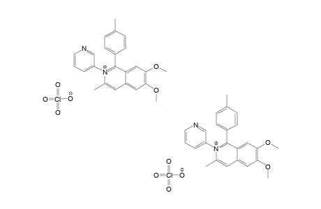 1-(4-METHYLPHENYL)-6,7-DIMETHOXY-3-METHYL-2-(PYRIDNE-3-YL)-ISOQUINOLINIUM-PERCHLORATE