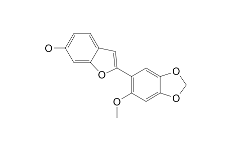 CICERFURAN;2-(2'-METHOXY-4',5'-METHYLENEDIOXYPHENYL)-6-HYDROXYBENZOFURAN