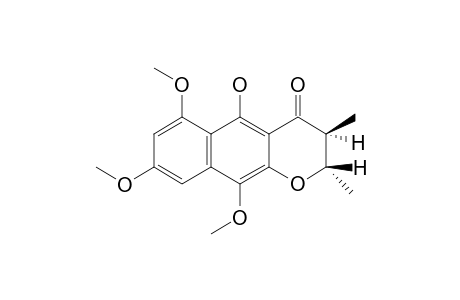 (2S,3S)-5-HYDROXY-6,8,10-TRIMETHOXY-2,3-DIMETHYL-4H-2,3-DIHYDRONAPHTHO-[2,3-B]-PYRAN-4-ONE