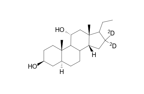 16,16-D2-5a,14b-pregnane-3b,11a-diol