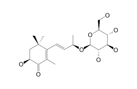 STAPHYLIONOSIDE-A;(3S,9S,5Z,7E)-MEGASTIGMA-5,7-DIENE-3,9-DIHYDROXY-4-ONE-9-O-BETA-D-GLUCOPYRANOSIDE