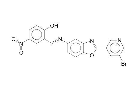 2-(5-Bromo-3-pyridyl)-5-[(5-nitrosalicylidene)amino]benzoxazole