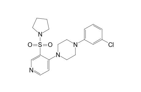 1-(m-chlorophenyl)-4-{3-[(1-pyrrolidinyl)sulfonyl]-4-pyridyl}piperazine