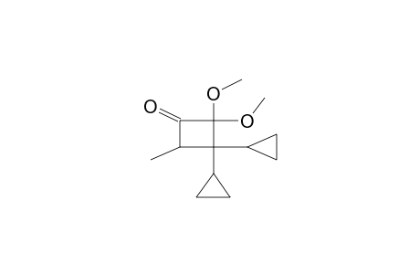 2,2-DIMETHOXY-4-METHYL-3,3-DICYCLOPROPYLCYCLOBUTANONE