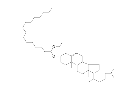 PALMICALDEHYDE, O-ETHYL-O-CHOLESTERYL-3 ACETAL