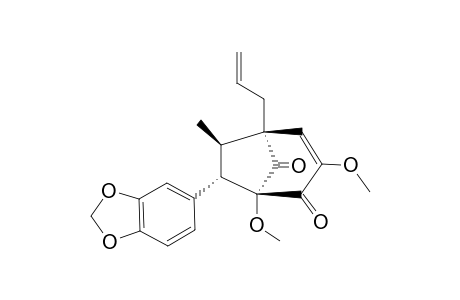 REL-(7S,8R,1'R,3'R)-4'-HYDROXY-3,4-METHYLENEDIOXY-3',5'-DIMETHOXY-2',4'-DIOXO-DELTA(1,3,5,5',8')-8.1',7.3'-NEOLIGNAN