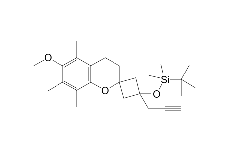 tert-butyl-(6-methoxy-5,7,8-trimethyl-1'-prop-2-ynyl-spiro[chromane-2,3'-cyclobutane]-1'-yl)oxy-dimethyl-silane