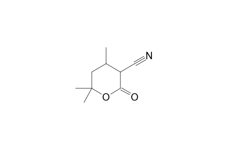 3-Cyano-4,6,6-trimethyl-tetrahydropyranone