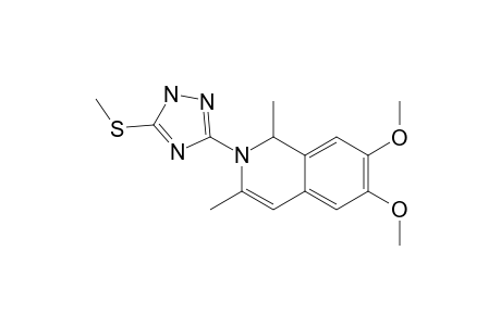 6,7-DIMETHOXY-3-METHYL-1-METHYL-2-(5-METHYLTHIO-1,2,4-TRIAZOL-3-YL)-1,2-DIHYDROISOQUINOLINE