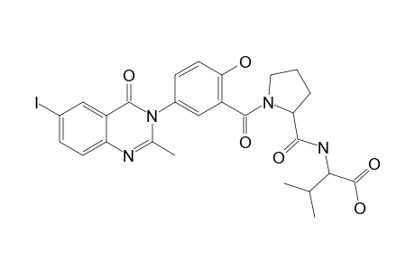 2-HYDROXY-5-(6-IODO-2-METHYL-4-OXO-3,4-DIHYDRO-3-QUINAZOLINYL)-BENZOYL-PROLYL-VALINE