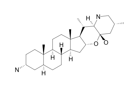 SOLANOCAPSINE=(3-ALPHA-AMINO-22,26-EPIMINO-16-ALPHA,23-EPOXY-5-ALPHA,22-ALPHA-H,25-BETA-H-CHOLESTAN-23-BETA-OL)