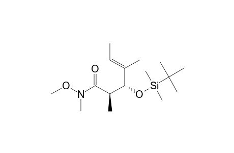 (2R,3S,4E)-3-(TERT.-BUTYL-DIMETHYLSILYLOXY)-N-METHOXY-N,2,4-TRIMETHYL-4-HEXENAMIDE