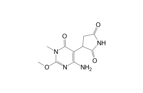 3-(4-amino-2-methoxy-1-methyl-6-oxo-5-pyrimidinyl)pyrrolidine-2,5-dione