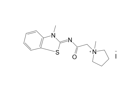 1-METHYL-1-{[(3-METHYL-2-BENZOTHIAZOLINYLIDENE)CARBAMOYL]METHYL}PYRROLIDINIUM IODIDE