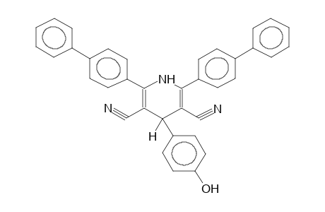 2,6-BIS(4-BIPHENYLYL)-3,5-DICYANO-4-(4-HYDROXYPHENYL)-1,4-DIHYDROPYRIDINE