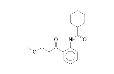 Cyclohexanecarboxamide, N-[2'-(3-methoxy-1-propanoyl)phenyl]-