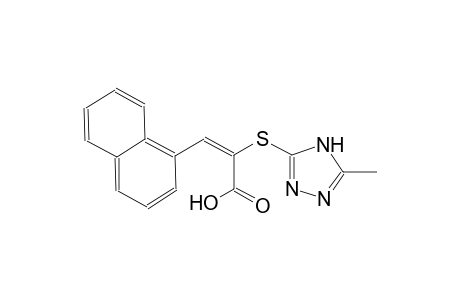 (2E)-2-[(5-methyl-4H-1,2,4-triazol-3-yl)sulfanyl]-3-(1-naphthyl)-2-propenoic acid