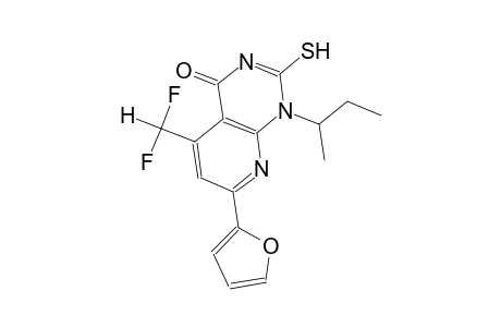 pyrido[2,3-d]pyrimidin-4(1H)-one, 5-(difluoromethyl)-7-(2-furanyl)-2-mercapto-1-(1-methylpropyl)-