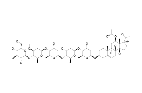 12-O-ACETYLLINEOLON-3-O-BETA-D-[GLUCOPYRANOSYL-(1->4)-OLEANDROPYRANOSYL-(1->4)-DIGITOXOPYRANOSYL-(1->4)-DIGITOXOPYRANOSYL-(1->4)-DIGITOXOPY