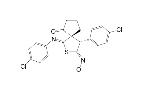 4'-(4-CHLOROPHENYL)-2'-(4-CHLOROPHENYLIMINO)-5'-HYDROXYIMINO-1-OXO-2',3',4',5'-TETRAHYDROSPIRO-[CYCLOPENTANE-2,3'-THIOPHENE]