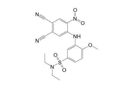 Benzenesulfonamide, 3-[(4,5-dicyano-2-nitrophenyl)amino]-N,N-diethyl-4-methoxy-