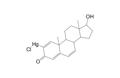 Mercury, chloro[(17.beta.)-17-hydroxy-3-oxoandrosta-1,4,6-trien-2-yl]-