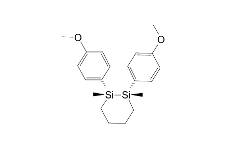 cis-1,2-Bis(p-methoxyphenyl)-1,2-dimethyl-1,2-disilacyclohexane