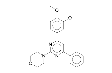 4-[4-(3,4-dimethoxyphenyl)-6-phenyl-2-pyrimidinyl]morpholine