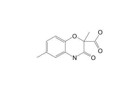 3,4-DIHYDRO-2,6-DIMETHYL-3-OXO-2H-1,4-BENZOXAZINE-2-CARBOXYLIC-ACID