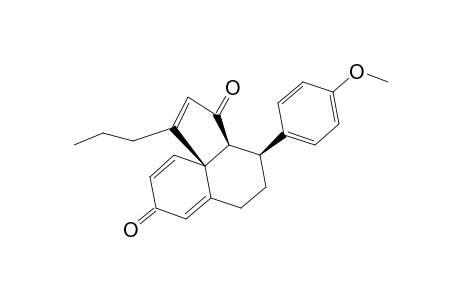 (3AR*,4R*,10AR*)-4-(4'-METHOXYPHENYL)-1-PROPYL-3,3A,4,5,6,8-HEXAHYDROCYCLOPENTA-[D]-NAPHTHALENE-3,8-DIONE