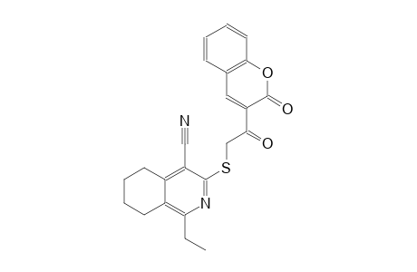 1-ethyl-3-{[2-oxo-2-(2-oxo-2H-chromen-3-yl)ethyl]sulfanyl}-5,6,7,8-tetrahydro-4-isoquinolinecarbonitrile