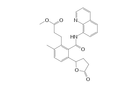 Methyl 3-(4-(5-oxotetrahydrofuran-2-yl)-3-(quinolin-8-ylcarbamoyl)-[toluene]-2-yl)propanoate