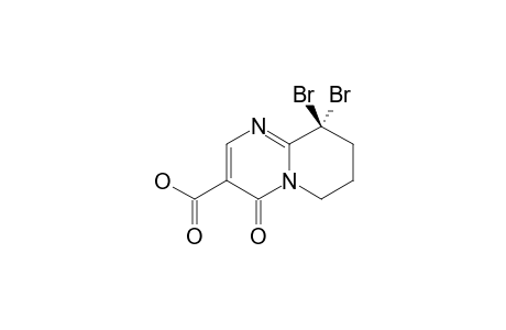 9,9-DIBROM-4-OXO-6,7,8,9-TETRAHYDRO-4H-PYRIDO-[1,2-A]-PYRIMIDIN-3-CARBONSAEURE