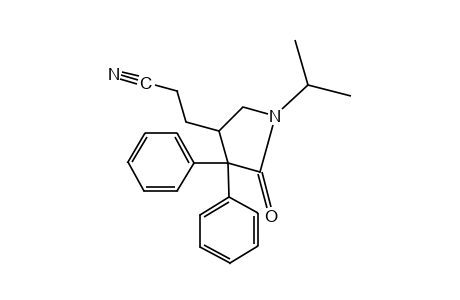 4,4-DIPHENYL-1-ISOPROPYL-5-OXO-3-PYRROLIDINEPROPIONITRILE