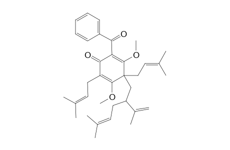 3,6-DIMETHYL-WEDDELLIANONE-A;2-BENZOYL-3,5-DIMETHOXY-4,6-BIS-(3-METHYLBUT-2-ENYL)-4-[5-METHYL-2-(1-METHYLVINYL)-HEXA-4-ENYL]-CYCLOHEXA-2,5-DIEN-1-