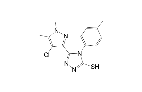 5-(4-chloro-1,5-dimethyl-1H-pyrazol-3-yl)-4-(4-methylphenyl)-4H-1,2,4-triazole-3-thiol